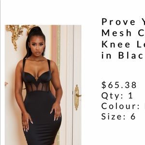 Beautiful black satin dress from Oh Polly